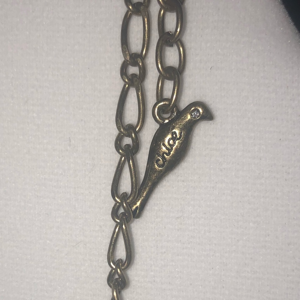 Pearl and crystal drops necklace. - Picture 4 of 4